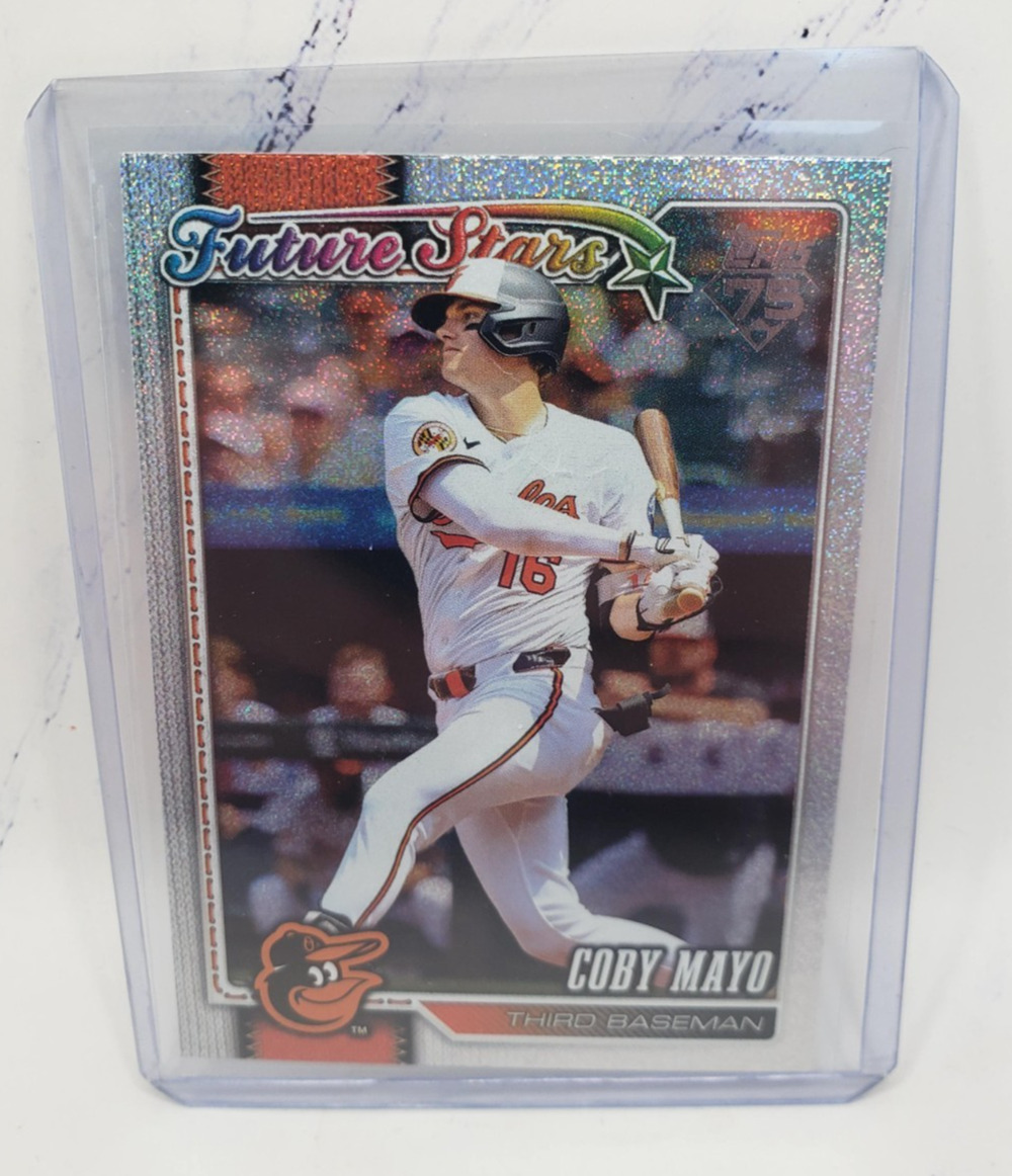 2026 Topps Series 1 #72 Coby Mayo Future Stars Sand Glitter Baltimore Orioles
